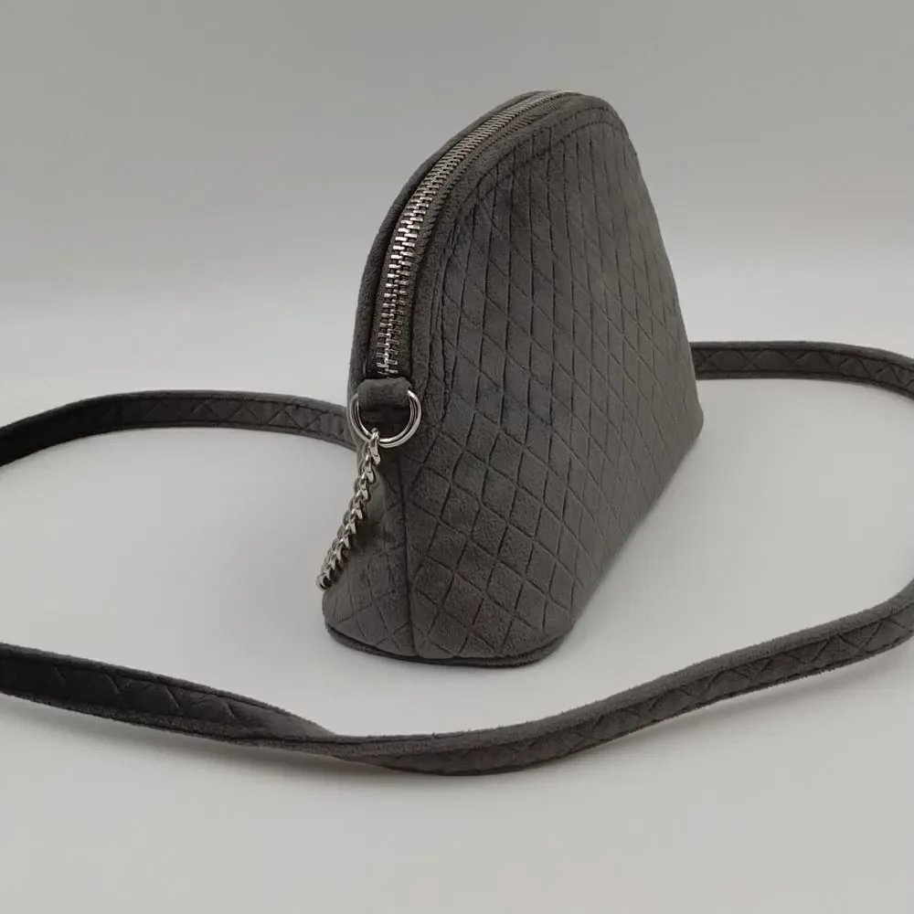 Steve Madden Crossbody bag chain strap gray purse zip around around small
